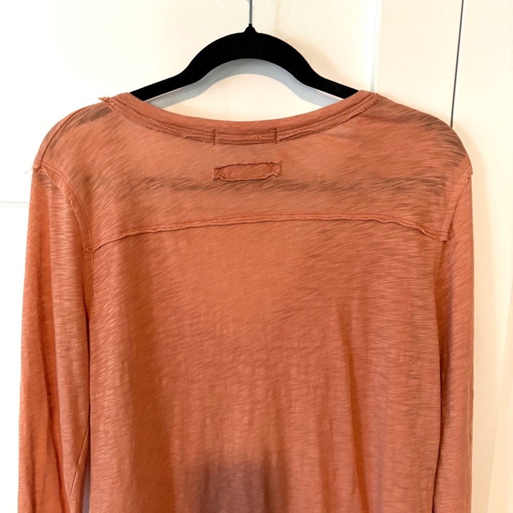 We the Free Women's Dusty Orange Long Sleeve T-Shirt in Size M - Picture 9 of 14